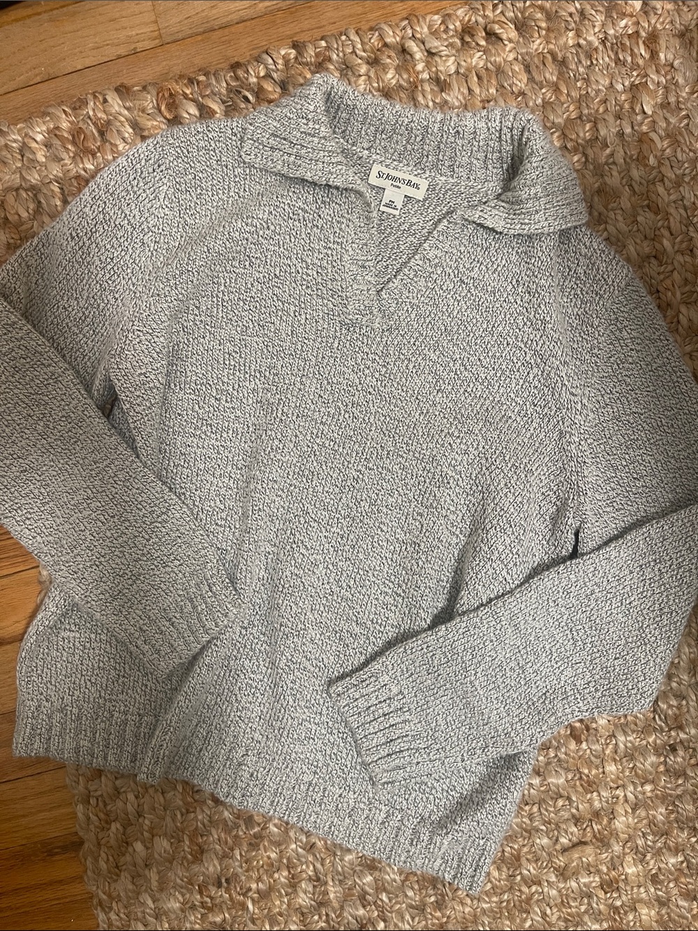 St. John's Bay Cream Textured Cowl Sweater